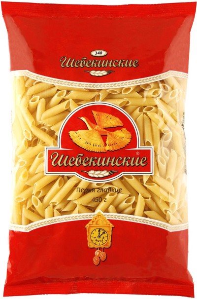 Шебекинские Макаронные изделия Перья гладкие №340 450г