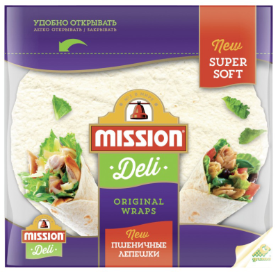 Лепешки тортильи пшенич. оригин. 6шт 250г