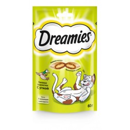 Сухой корм Dreamies для взрослых кошек Лакомые подушечки 60г в асс-те