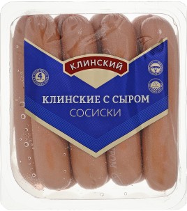 Сосиски Клинские с сыром 470гр в газ/ср. Клин