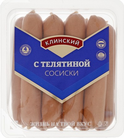 Сосиски Телячьи по-Клински б/о 470г Клин