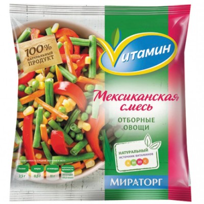 Мексиканская смесь зам. 0,4кг Витамин Мираторг