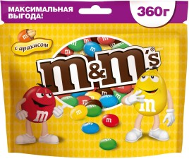 Драже M&Ms арахис 360г