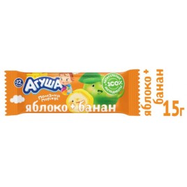 Батончик Агуша фруктовый яблоко-банан 0,5% 15гр флоупак