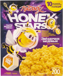 Готовые завтраки Звездочки медовые Кросби 200г