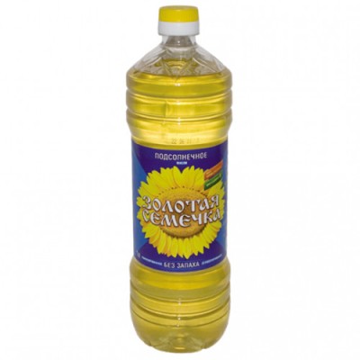 Масло подсолнечное Золотая семечка раф.1л