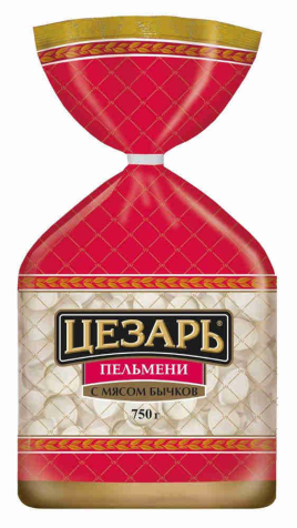 Пельмени Цезарь с мясом бычков 750гр
