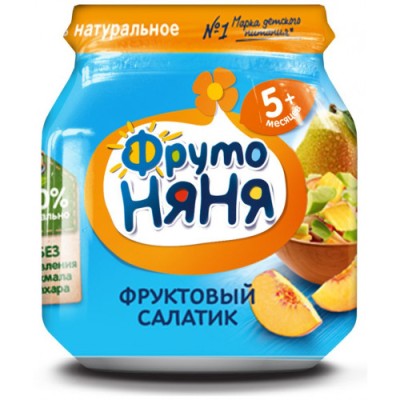 Пюре ФрутоНяня Фруктовый салатик 100г