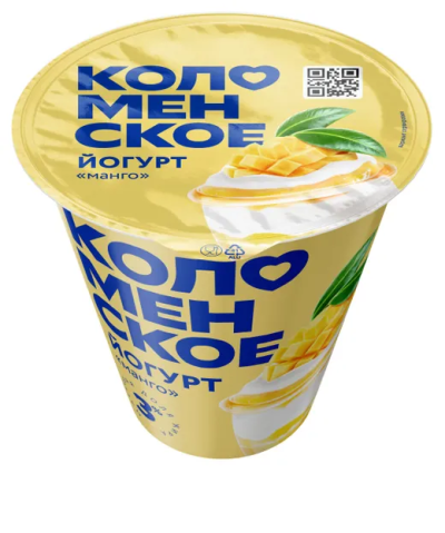 БЗМЖ Йогурт Коломенский Манго 3% 300гр