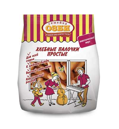 Хлебные палочки простые Семейка ОЗБИ 150г