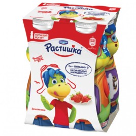 БЗМЖ Йогурт Растишка питьевой Земляника 90г