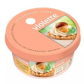 БЗМЖ Сыр Творожный Виолетта благородные грибы 140гр