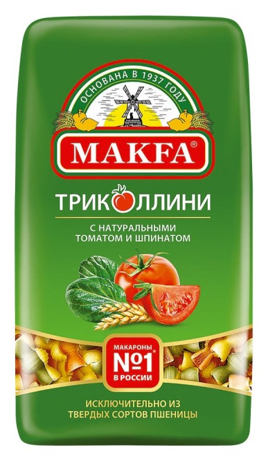 Макфа Макароны Триколлини свитки 450гр 2сорт