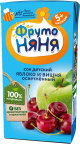 Сок ФрутоНяня яблоко и вишня осветленный 0,2л.