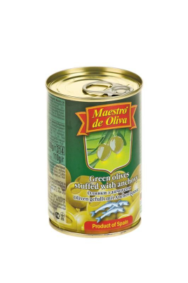 Оливки Maestro De Oliva с анчоусом 300гр.ж/б