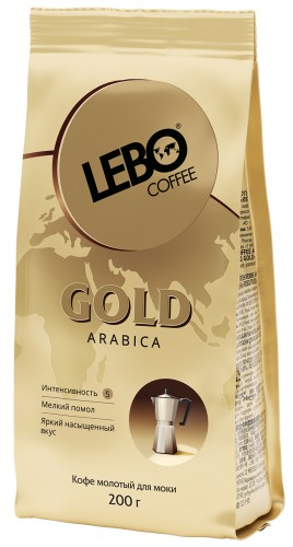 Кофе Лебо голд молотый 200г.