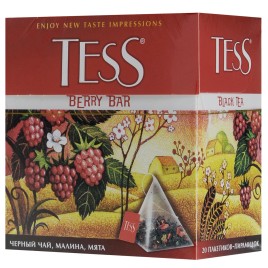 Чай Тэсс черный пирамидки Berry bar 20пак