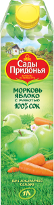 Сады придонья 1л яблоко-морковь с мякотью
