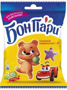 Мармелад жевательный забавный медвежонок 120г. Бон Пари