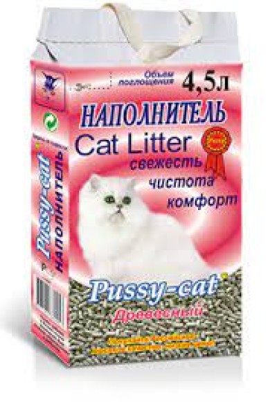 Наполнитель ПусиКет древесный (красный) 4,5л