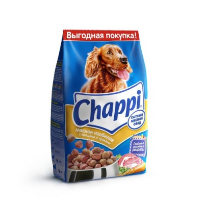 Чаппи сухой для взрослых собак всех пород Мясное изобилие 2,5кг