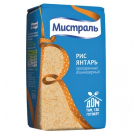 Мистраль Рис Янтарь пропаренный 900 г