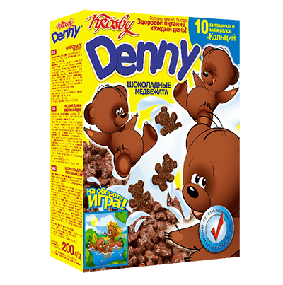Готовые завтраки Медвежата Шоколадные Кросби 200гр.