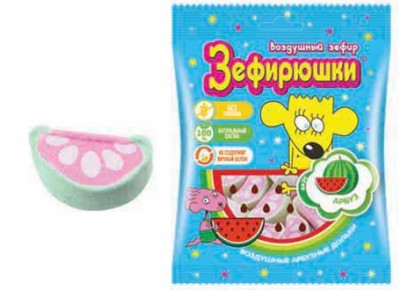 Воздушный зефир Зефирюшки 40г арбуз