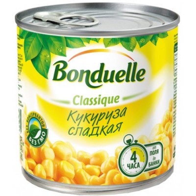 Кукуруза консервир. Бондюэль ж/б 340 гр