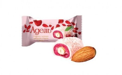 Конфеты Адель с цельн.миндалем и вишней 1кг. Акконд
