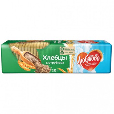 Хлебцы с отрубями Любятово (ц/у) 185г