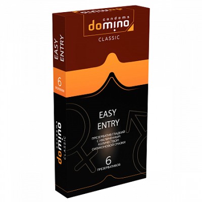 Презервативы Domino Easy Entry гладкие 6шт