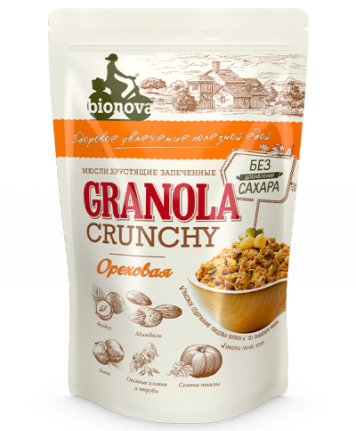 Мюсли Ореховые 400гр Бионова