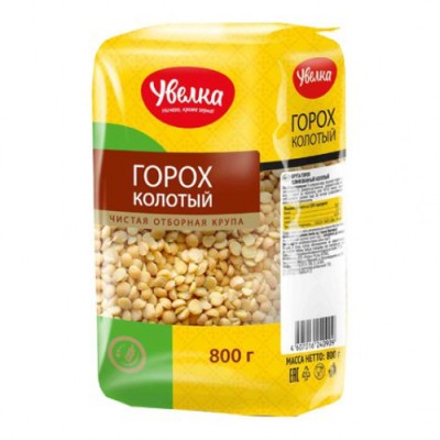 Увелка Горох колотый 800гр.
