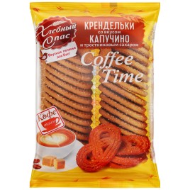 Печенье Крендельки Coffee Time с капучино и тростниковым сахаром 320г Хлебный Спас