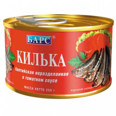 Килька н/р. бал. в т/с.Барс 250г.