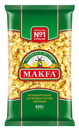 Макфа Макаронные изделия Гребешки 450г