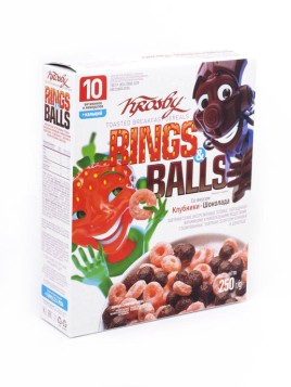 Сухой завтрак микс кросби со вкусом клубники и шоколада 250г