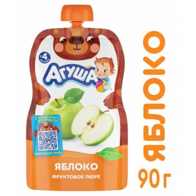 БЗМЖ Пюре яблоко Я сам  Агуша 90г