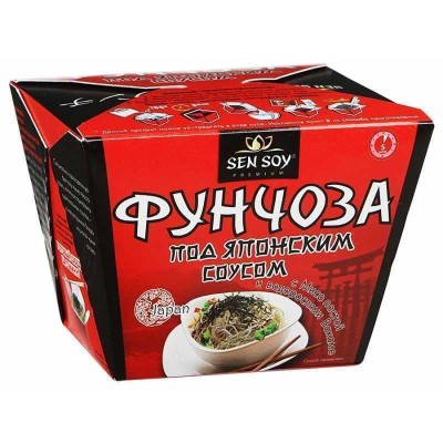 Фунчоза под Японским соусом с мисо пастой и водрос.ваками 125г.