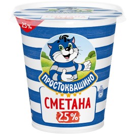 БЗМЖ Сметана Простоквашино 25% 300гр