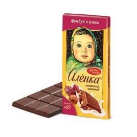 Шоколад Аленка с фундуком и изюмом 90гр