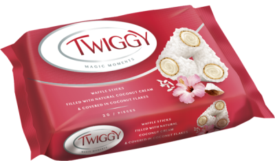 Конфеты Tвигги c кокос. сливками в кокос. обсыпке 185г