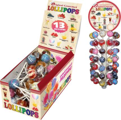 Леденцы "Лолипопсы" На палочке 31гр.