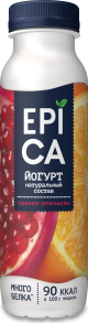 БЗМЖ Йогурт питьевой Эпика гранат-апельсин 2,5% 260гр