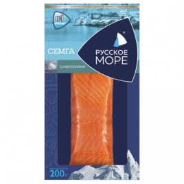 Семга с/с.филе-кусок 200гр. Русское море