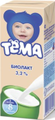 БЗМЖ "Тема" Биолакт сладкий Кисломолочный продукт  3,2% 206г