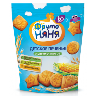 Печенье ФрутоНяня мультизлаковое 120гр