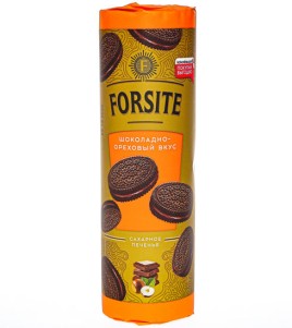 Печенье сахарное FORSITE сэндвич с шок.ореховым вкусом 220гр