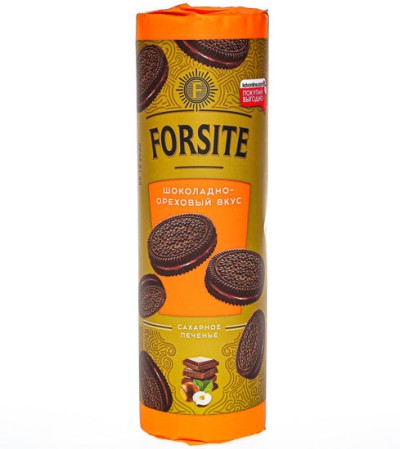 Печенье сахарное FORSITE сэндвич с шок.ореховым вкусом 220гр